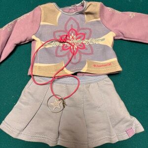 American Girl “I Like Your Style” Pink and Blue Outfit with Star Necklace